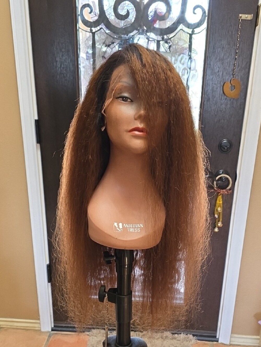 NWT Long Brown Straight HH Wig